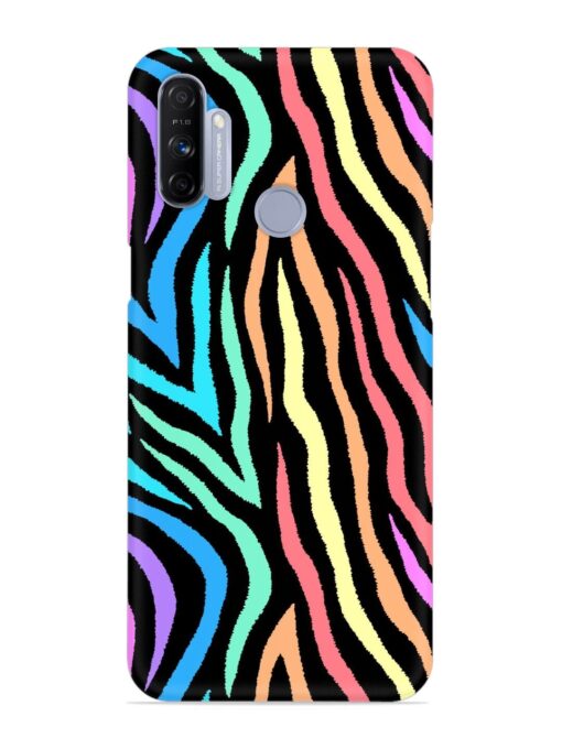 Colorful Abstract Zebra Snap Case for Realme Narzo 20A Zapvi