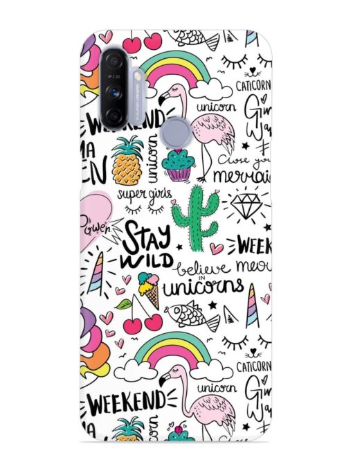 Unicorn Ice Cream Snap Case for Realme Narzo 20A Zapvi