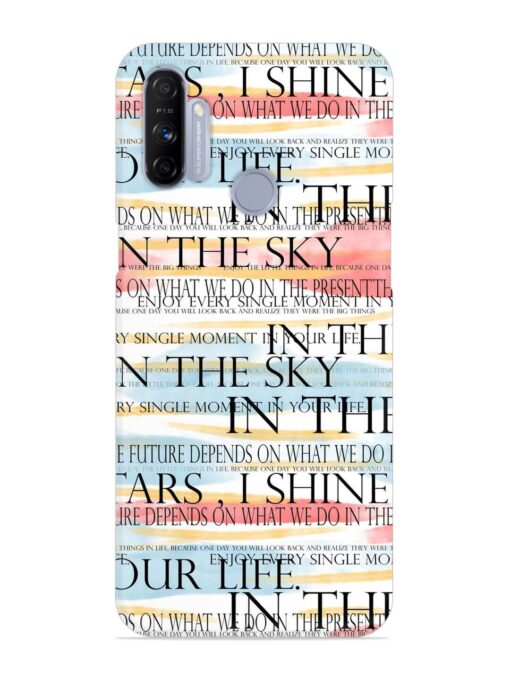 Seamless Slogans Pattern Snap Case for Realme Narzo 20A Zapvi