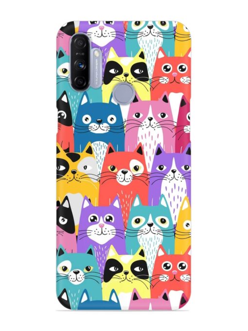 Funny Cartoon Cats Snap Case for Realme Narzo 20A Zapvi