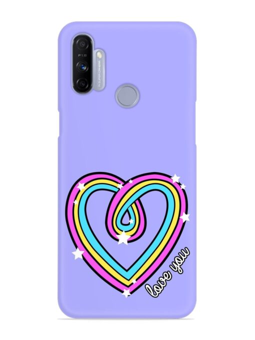 Colorful Rainbow Heart Snap Case for Realme Narzo 20A Zapvi