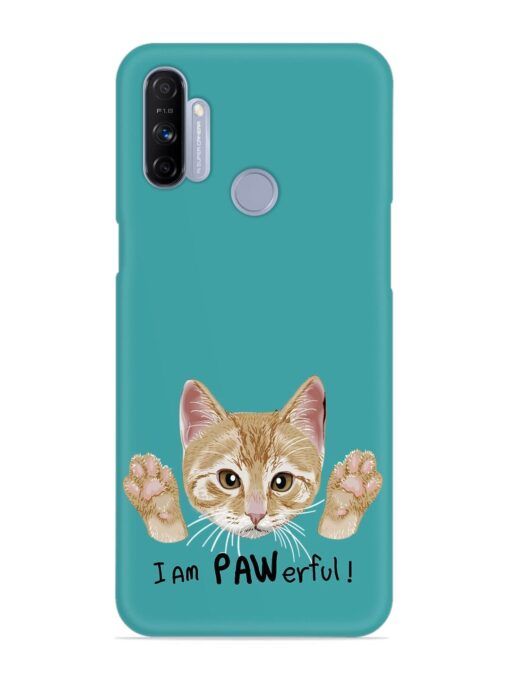 Typography Slogan Cat Snap Case for Realme Narzo 20A Zapvi