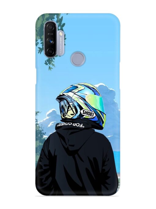 Rider With Helmet Snap Case for Realme Narzo 20A Zapvi