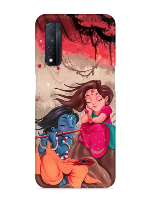 Radhe Krishna Water Art Snap Case for Realme Narzo 30 (4G) Zapvi