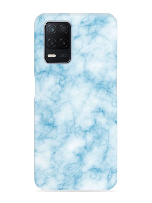 Blue White Natural Marble Snap Case for Realme Narzo 30 (5G) Zapvi