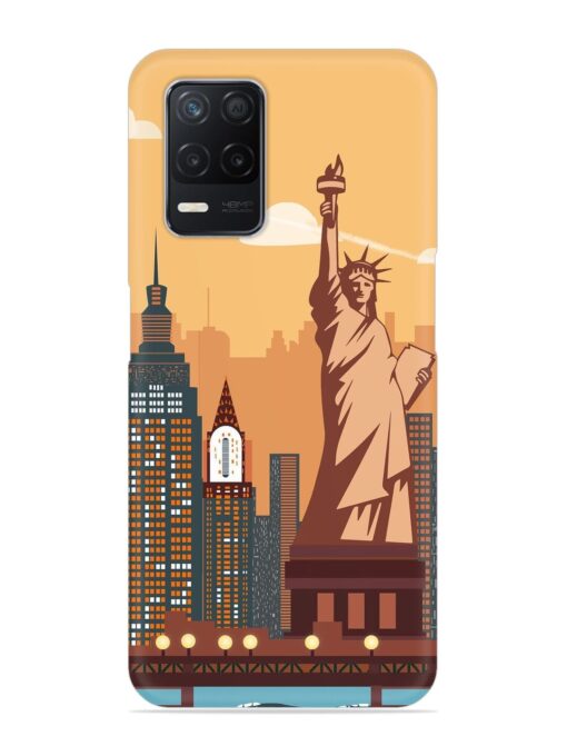 New York Statue Of Liberty Architectural Scenery Snap Case for Realme Narzo 30 (5G) Zapvi