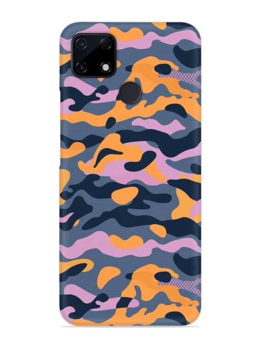 Camouflage Army Military English Orange Art Snap Case for Realme Narzo 30A Zapvi