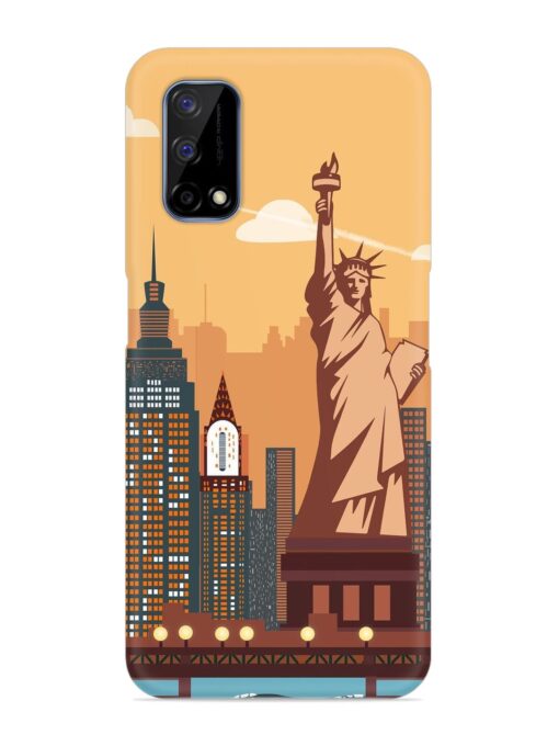 New York Statue Of Liberty Architectural Scenery Snap Case for Realme Narzo 30 Pro (5G) Zapvi