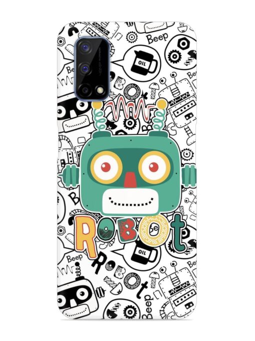 Robot Modern Seamless Pattern Snap Case for Realme Narzo 30 Pro (5G) Zapvi