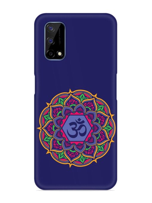 Om Mandala Art Blue Snap Case for Realme Narzo 30 Pro (5G) Zapvi