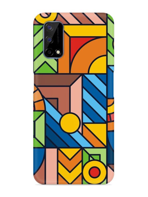 Colorful Geometric Snap Case for Realme Narzo 30 Pro (5G) Zapvi