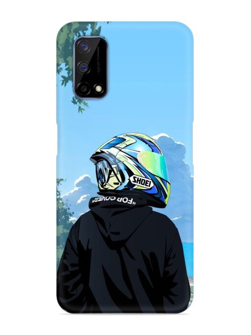 Rider With Helmet Snap Case for Realme Narzo 30 Pro (5G) Zapvi