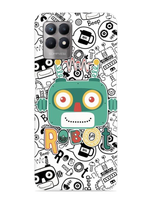 Robot Modern Seamless Pattern Snap Case for Realme Narzo 50 (4G) Zapvi