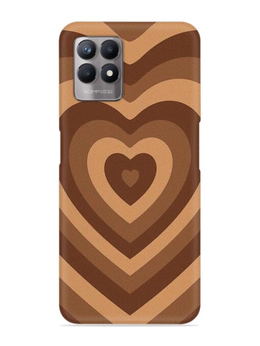 Brown Heart Snap Case for Realme Narzo 50 (4G) Zapvi