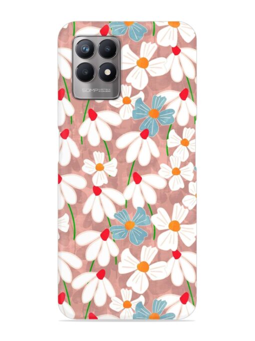 Abstract Petal Flowers Snap Case for Realme Narzo 50 (4G) Zapvi