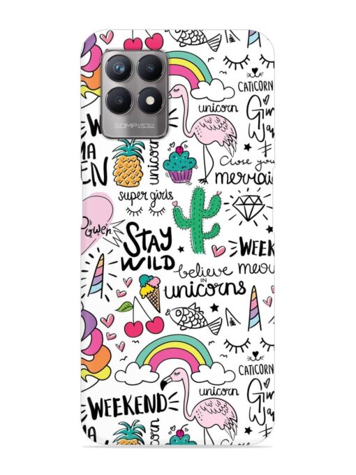 Unicorn Ice Cream Snap Case for Realme Narzo 50 (4G) Zapvi