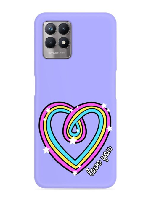 Colorful Rainbow Heart Snap Case for Realme Narzo 50 (4G) Zapvi