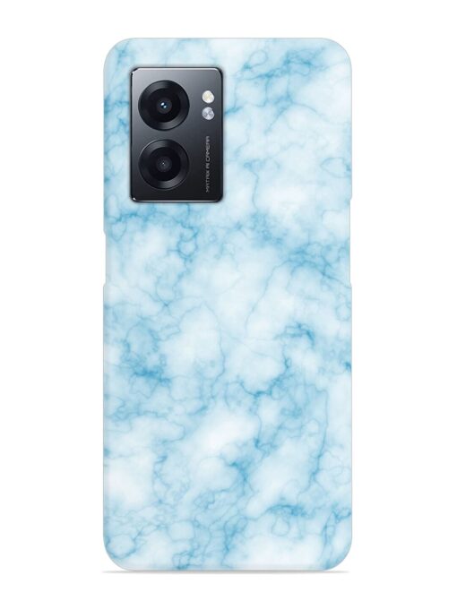 Blue White Natural Marble Snap Case for Realme Narzo 50 (5G) Zapvi