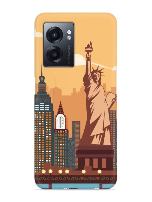 New York Statue Of Liberty Architectural Scenery Snap Case for Realme Narzo 50 (5G) Zapvi