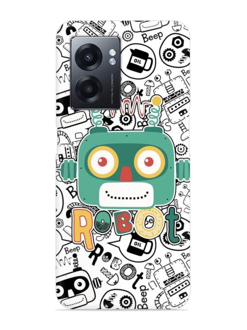 Robot Modern Seamless Pattern Snap Case for Realme Narzo 50 (5G) Zapvi