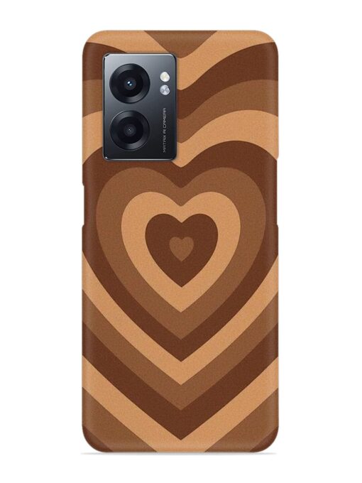 Brown Heart Snap Case for Realme Narzo 50 (5G) Zapvi