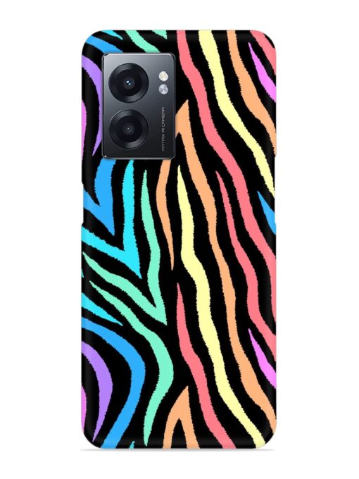 Colorful Abstract Zebra Snap Case for Realme Narzo 50 (5G) Zapvi