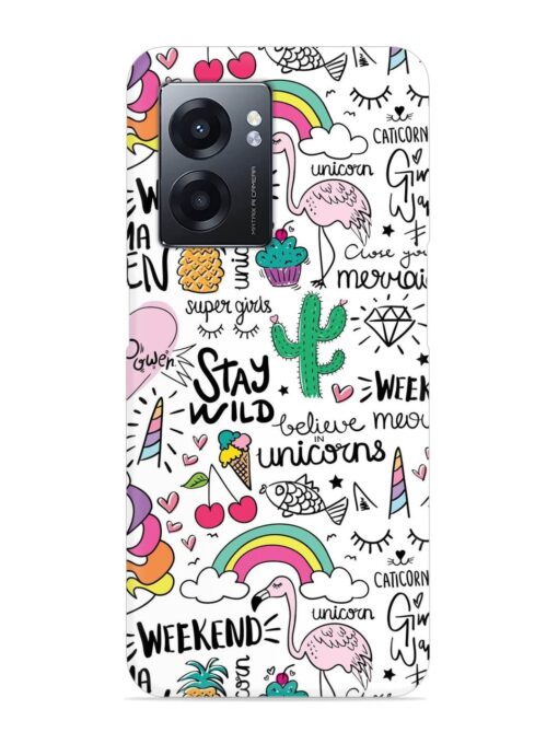 Unicorn Ice Cream Snap Case for Realme Narzo 50 (5G) Zapvi