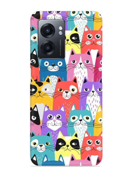 Funny Cartoon Cats Snap Case for Realme Narzo 50 (5G) Zapvi