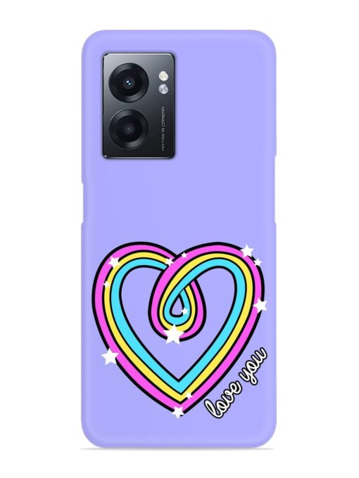 Colorful Rainbow Heart Snap Case for Realme Narzo 50 (5G) Zapvi