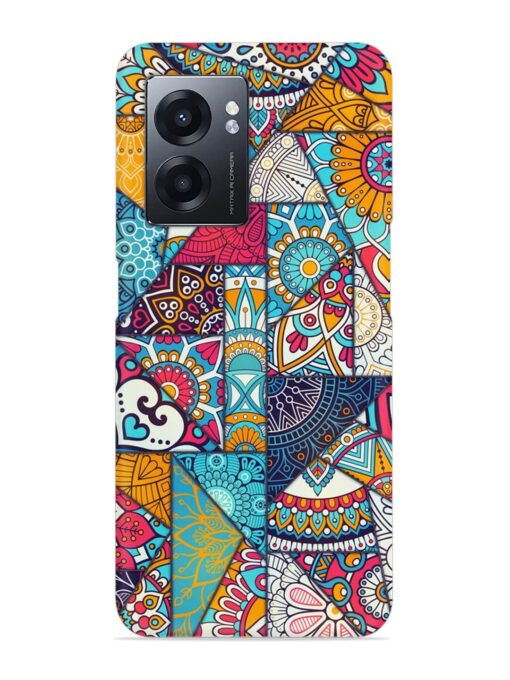 Patchwork Pattern Vintage Snap Case for Realme Narzo 50 (5G) Zapvi