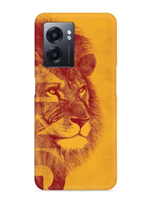 Gold Lion Crown Art Snap Case for Realme Narzo 50 (5G) Zapvi