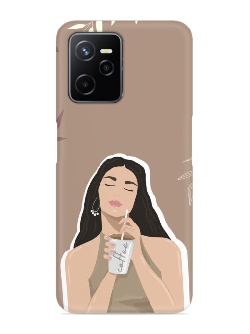 Girl With Coffee Snap Case for Realme Narzo 50A Prime Zapvi