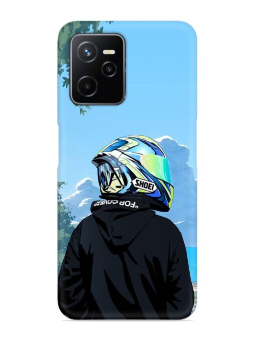 Rider With Helmet Snap Case for Realme Narzo 50A Prime Zapvi