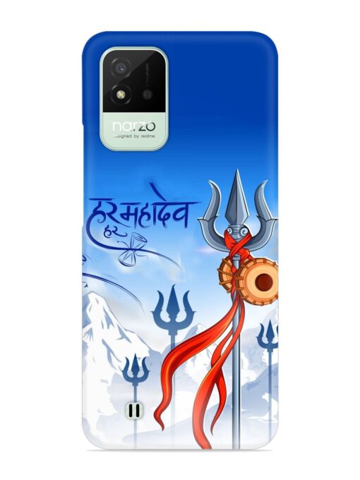 Har Har Mahadev Trishul Snap Case for Realme Narzo 50I Zapvi