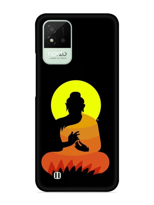 Buddha Art Black Snap Case for Realme Narzo 50I Zapvi