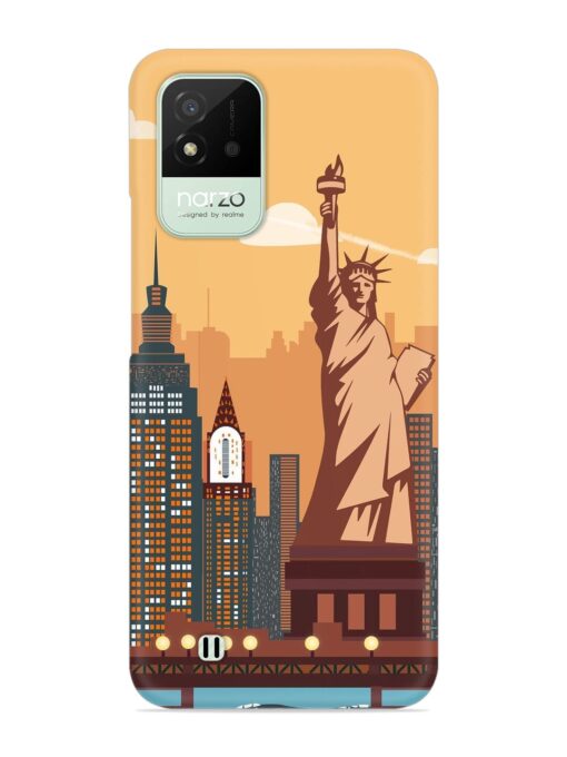 New York Statue Of Liberty Architectural Scenery Snap Case for Realme Narzo 50I Zapvi