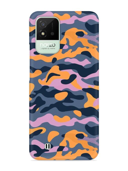 Camouflage Army Military English Orange Art Snap Case for Realme Narzo 50I Zapvi