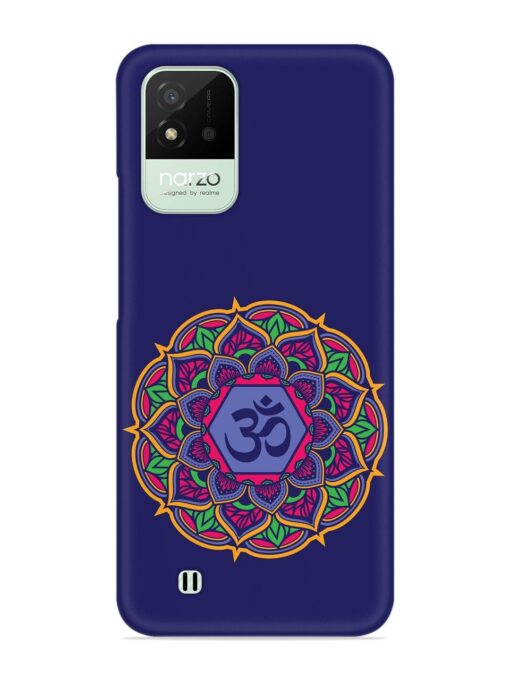 Om Mandala Art Blue Snap Case for Realme Narzo 50I Zapvi