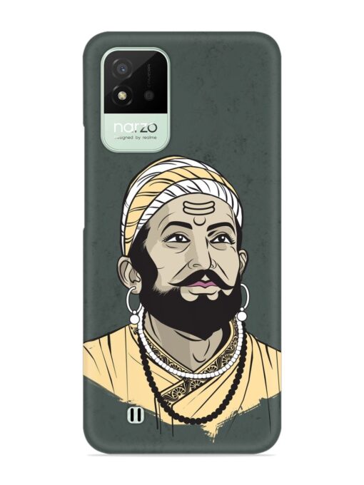 Shivaji Maharaj Vector Art Snap Case for Realme Narzo 50I Zapvi