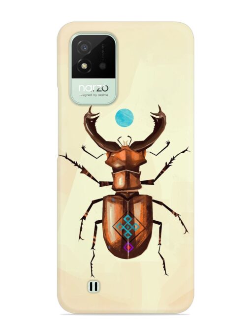 Stag Beetle Vector Snap Case for Realme Narzo 50I Zapvi