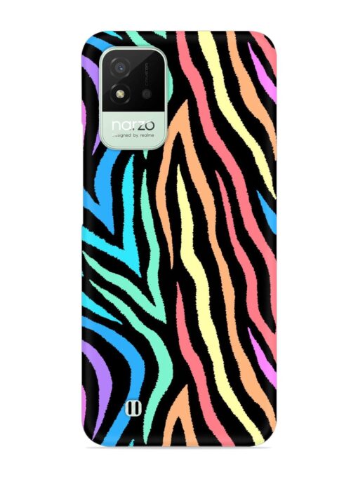 Colorful Abstract Zebra Snap Case for Realme Narzo 50I Zapvi