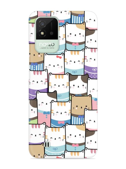 Cute Adorable Cat Snap Case for Realme Narzo 50I Zapvi