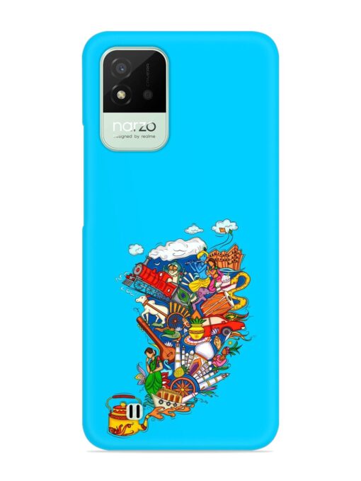 Vector Design Indian Snap Case for Realme Narzo 50I Zapvi