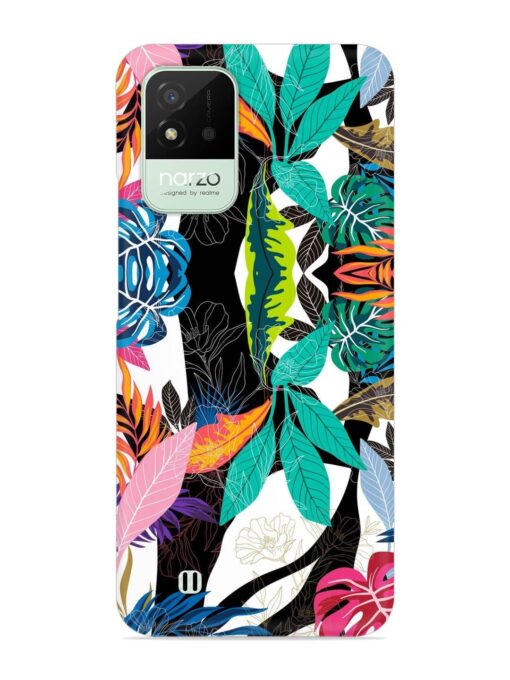 Floral Pattern Bright Snap Case for Realme Narzo 50I Zapvi