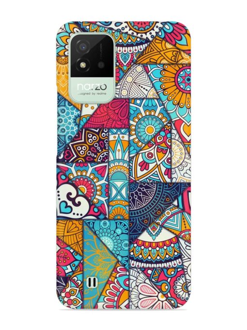 Patchwork Pattern Vintage Snap Case for Realme Narzo 50I Zapvi