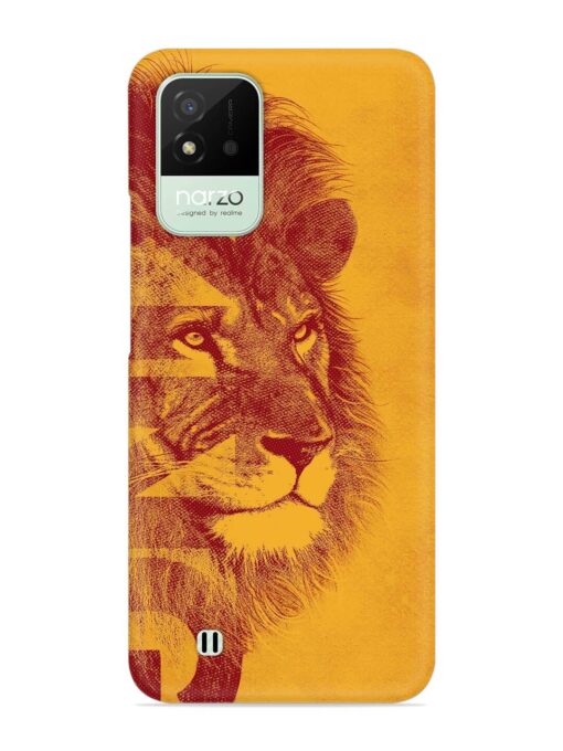 Gold Lion Crown Art Snap Case for Realme Narzo 50I Zapvi