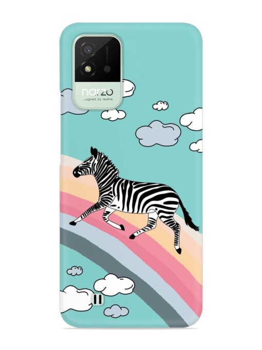 Running Zebra Snap Case for Realme Narzo 50I Zapvi