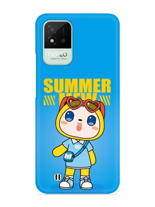 Summer Mew Cartoon Snap Case for Realme Narzo 50I Zapvi