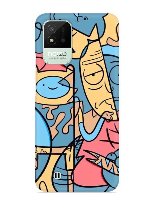 Silly Face Doodle Snap Case for Realme Narzo 50I Zapvi