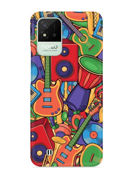 Colorful Music Art Snap Case for Realme Narzo 50I Zapvi